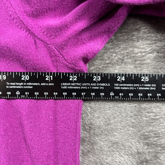 J Jill Women Tunic Sweater Soft Cozy Split Hem Long Sleeve Purple Large I114 - Picture 5 of 9